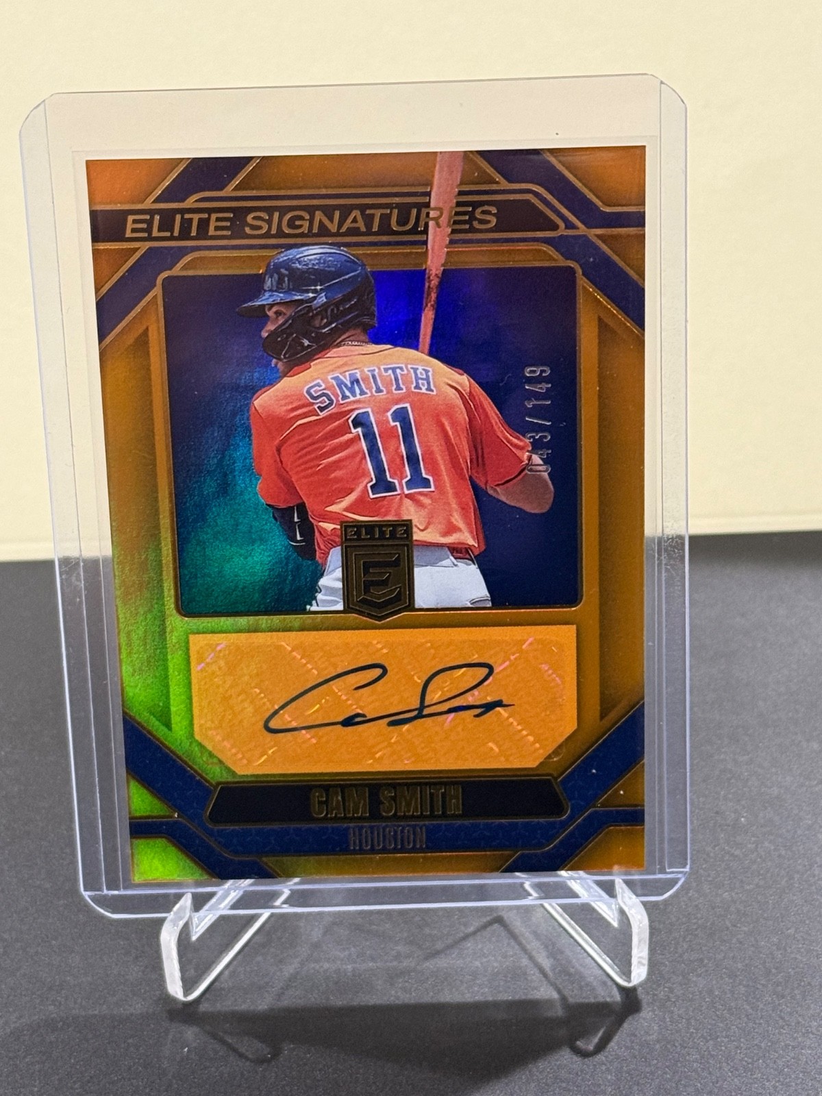 2026 Donruss Elite Cam Smith Elite Signatures Orange Auto /149 Astros ES-CS