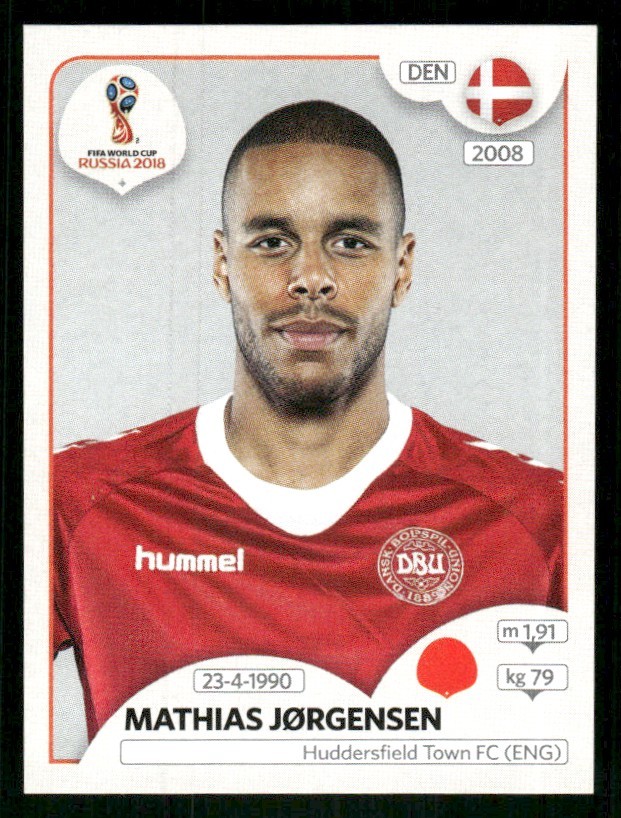 2018 Panini World Cup Soccer Stickers Mathias Jorgensen Denmark #259