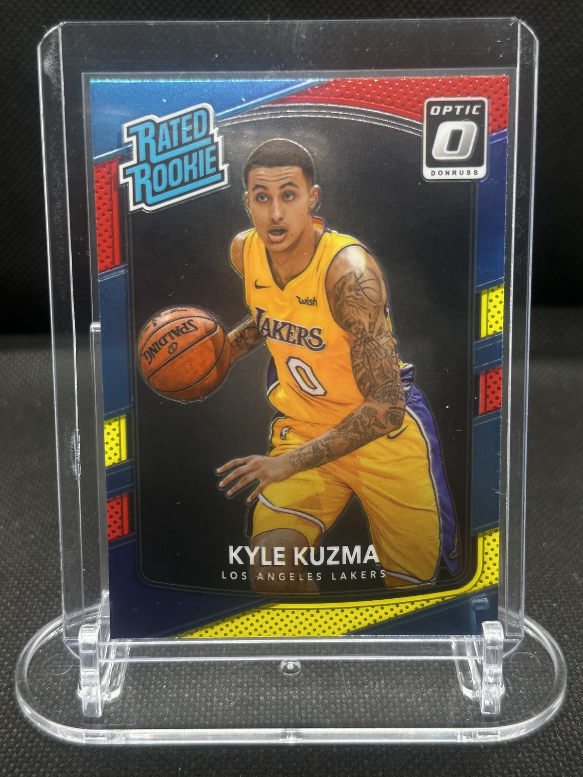 2017-18 Donruss Optic #174 Kyle Kuzma Red and Yellow