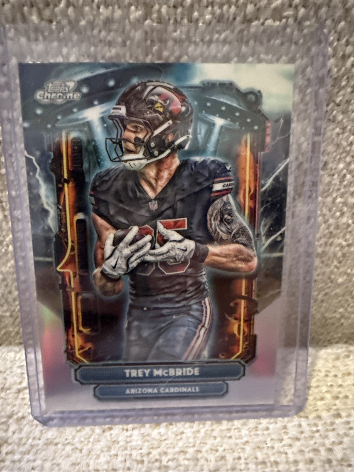 2025 Topps Chrome Cosmic Football Trey McBride Extra Terrestrial Refractor ET-16
