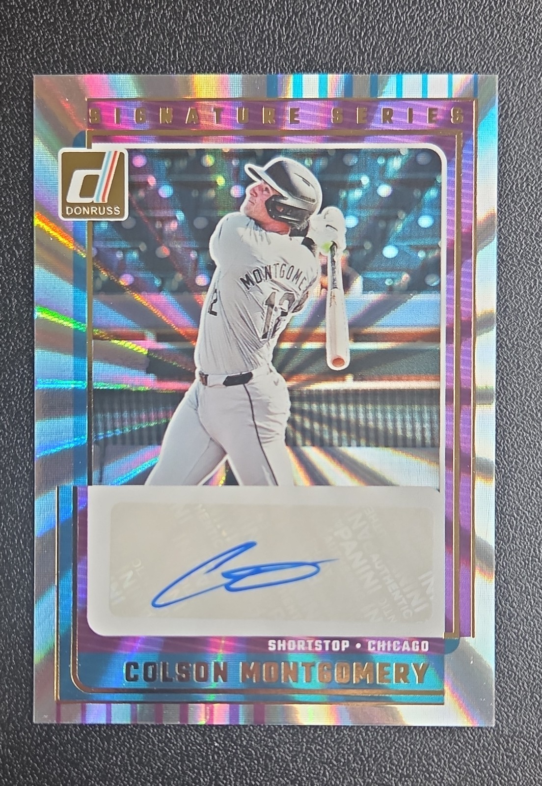 2025 Panini Donruss – Signature Series Colson Montgomery #SG-CLM Laser (AU, RC)