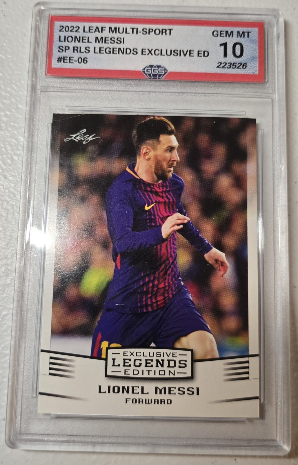 2022 Leaf Multi-Sport Lionel Messi Exclusive Legends Edition #EE-06 GGS 10
