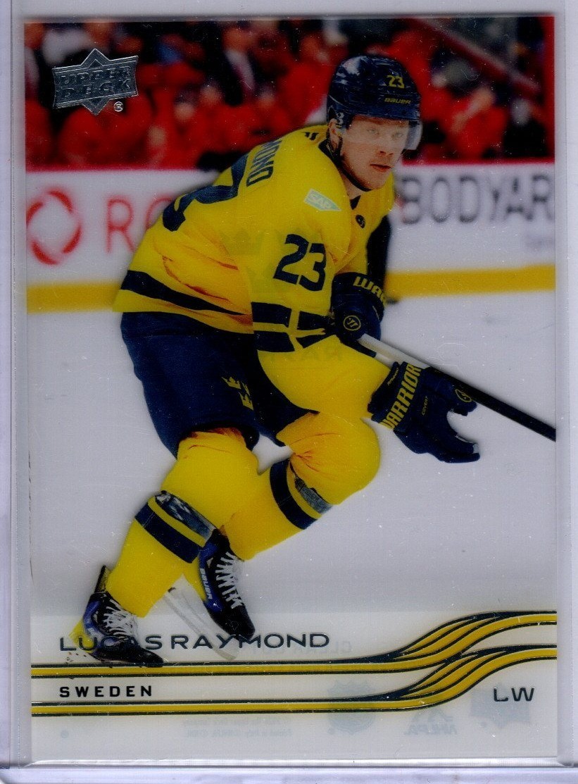 2025-26 Upper Deck Extended Series Lucas Raymond Clear Cut Sweden Card # 675