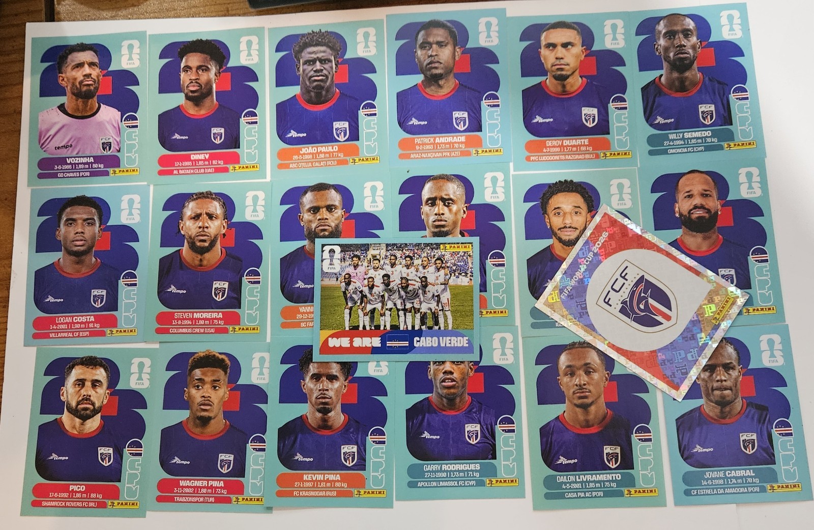 2026 World Cup Complete Team Cape Verde Latin Version Stickers