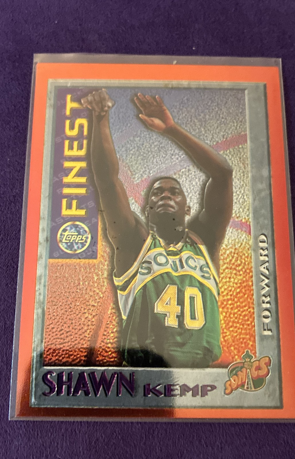 1995-96 Topps Finest – Mystery Finest Shawn Kemp #M 4 Test Issue Border…