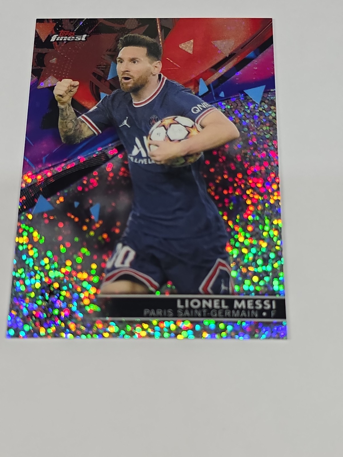 2021-22 Topps Finest UCL Lionel Messi Speckle /175 Paris Saint-German