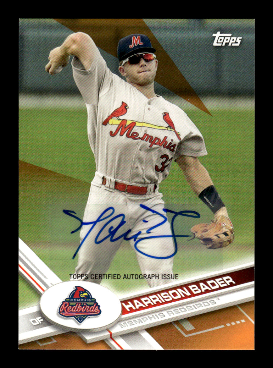 2017 Topps Pro Debut Harrison Bader #163 Autograph Orange /25