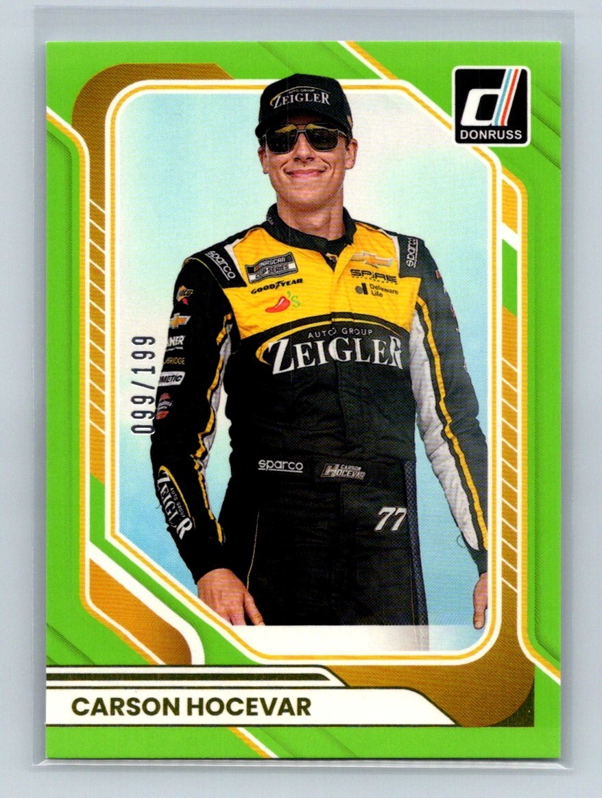 2026 Donruss Lime Green #65 Carson Hocevar 99/199 NASCAR