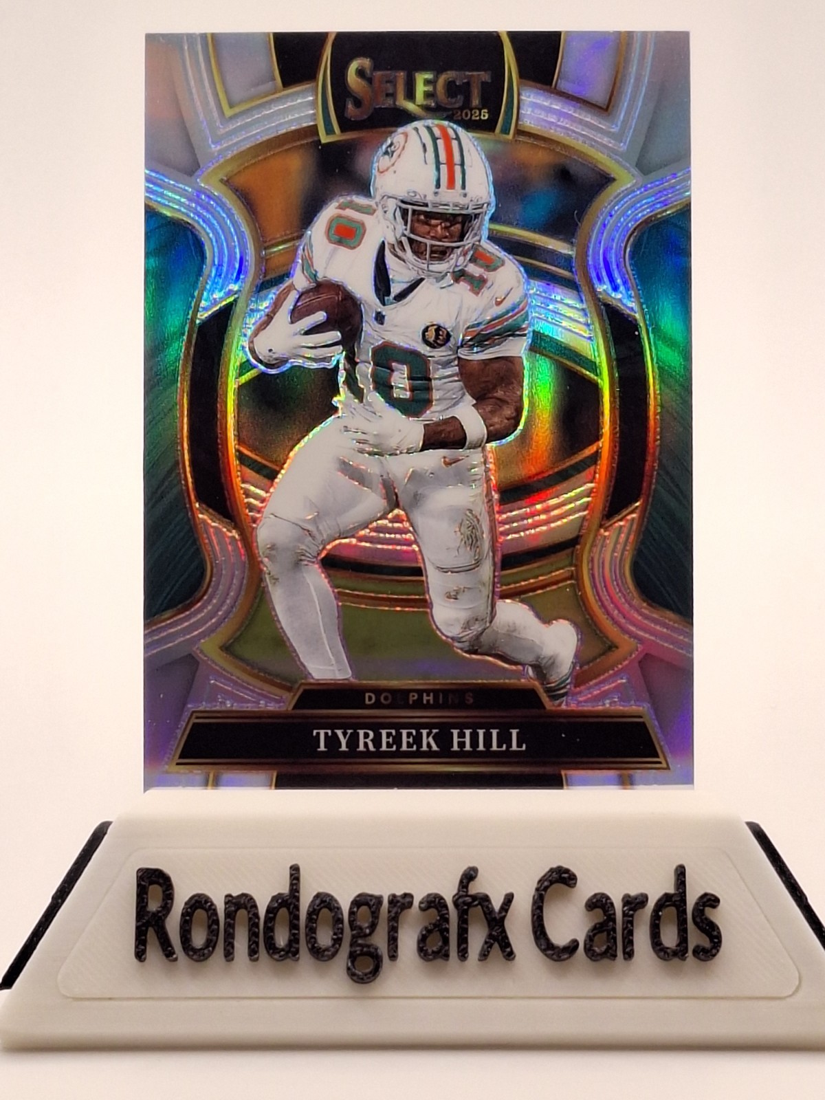 2025 Panini Select #83 Tyreek Hill Silver Rainbow Prizm