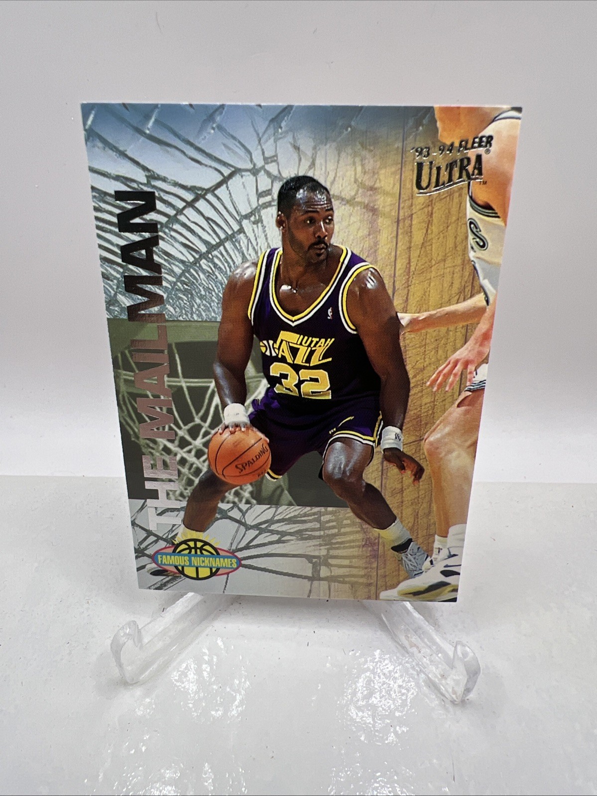 1993-94 Fleer Ultra Famous Nicknames Karl Malone The Mailman #9 Utah Jazz NBA