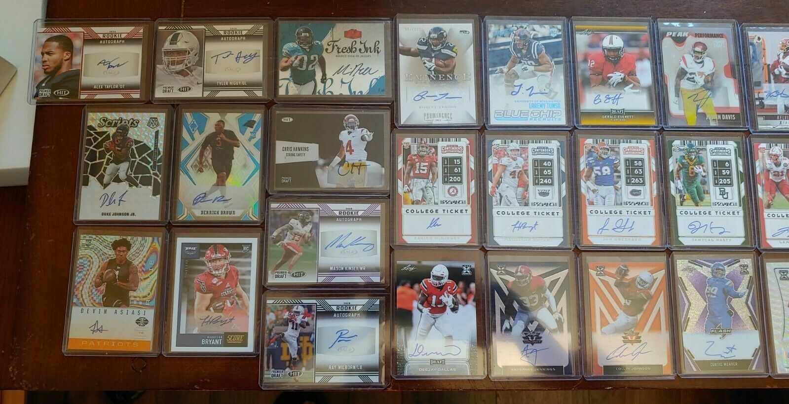Assorted Autographed Football Cards. You Pick. Autos Of Various Years & Players