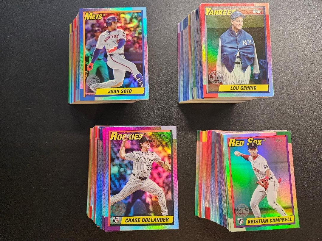 2025 TOPPS UPDATE 1990 FOIL THROWBACK INSERTS YOU PICK-COMPLETE YOUR SET MINT!