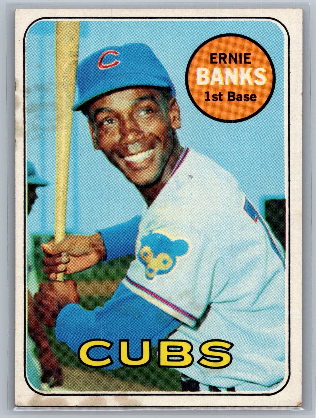 1969 Topps – #20 Ernie Banks – HOF VG-EX *TEXCARDS*