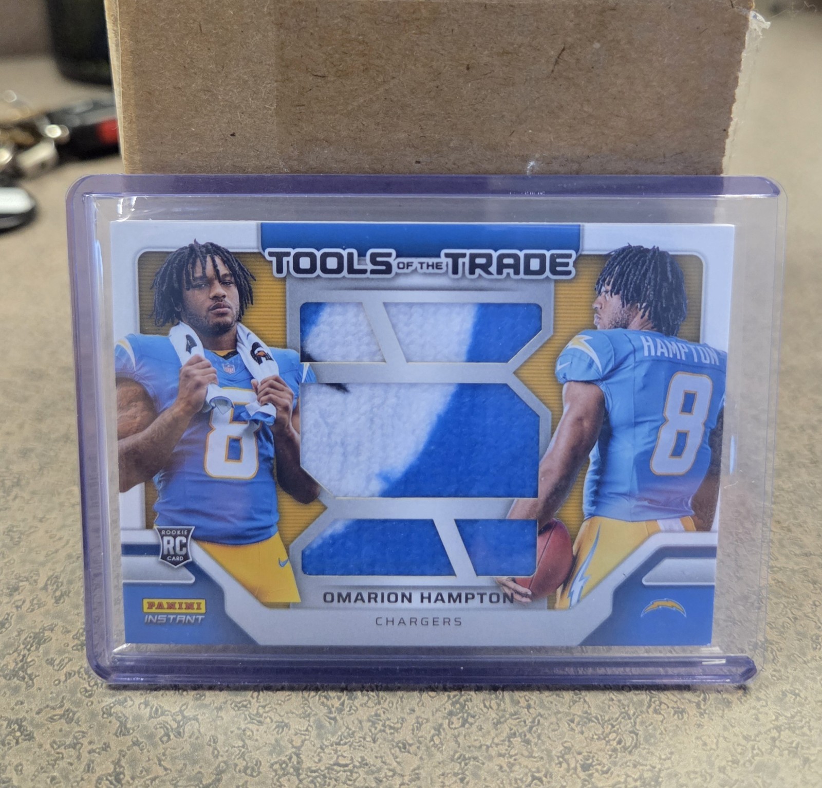 2025 Panini Instant, Tools of the Trade, Omarion Hampton , #TOTT-21. Chargers