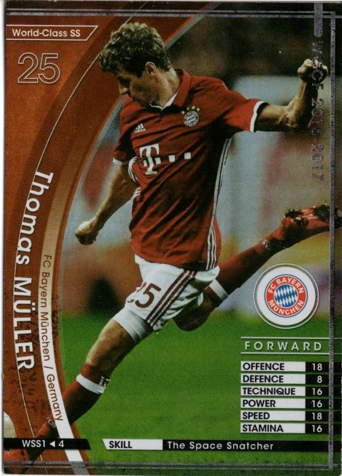2016 WCCF Japan Foil Thomas Muller Bayern Munich Germany