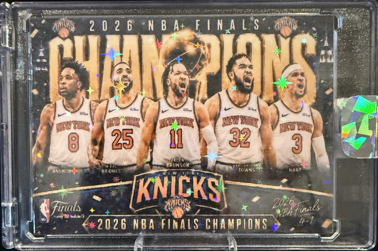 NY Knicks Custom Commemorative 2026 NBA Championship Basketball Trading Card