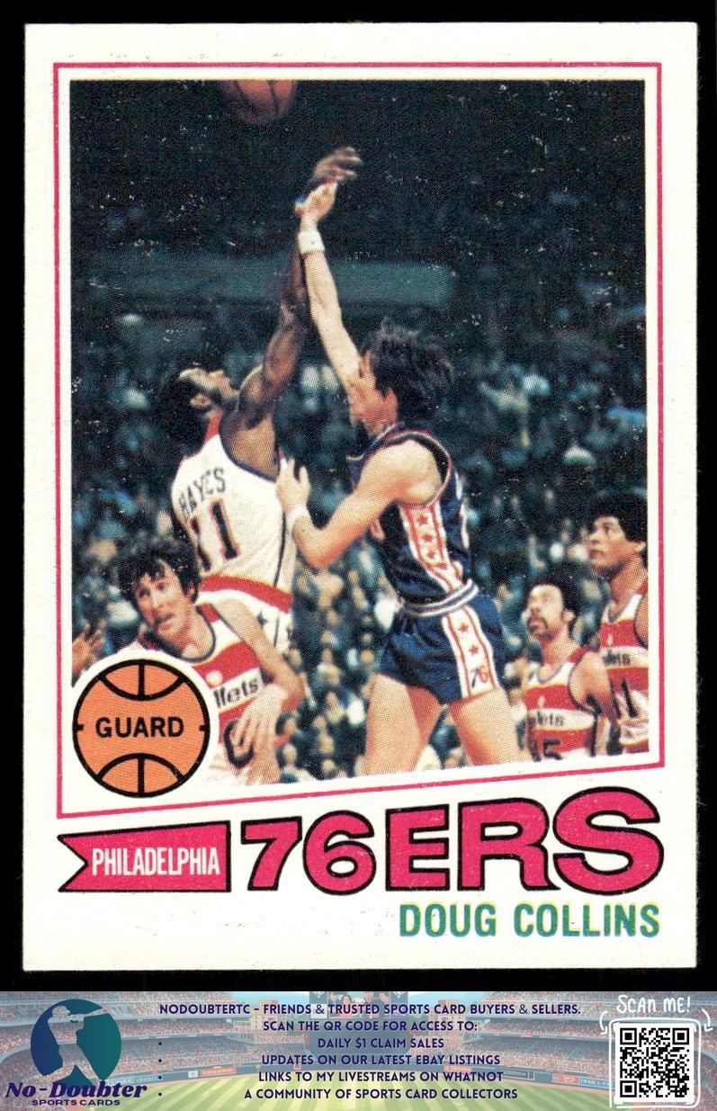 1977-78 Topps #65 Doug Collins White Backs Philadelphia 76ers 77.TB