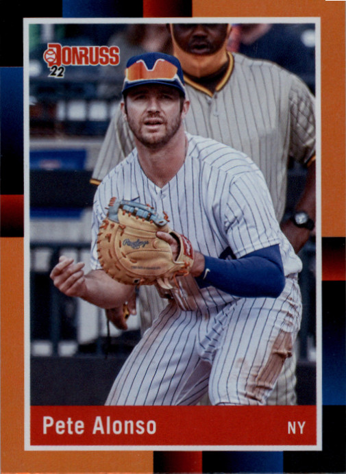 Pete Alonso 2022 Panini Donruss Retro #247 Orange Foil New York Mets Orioles