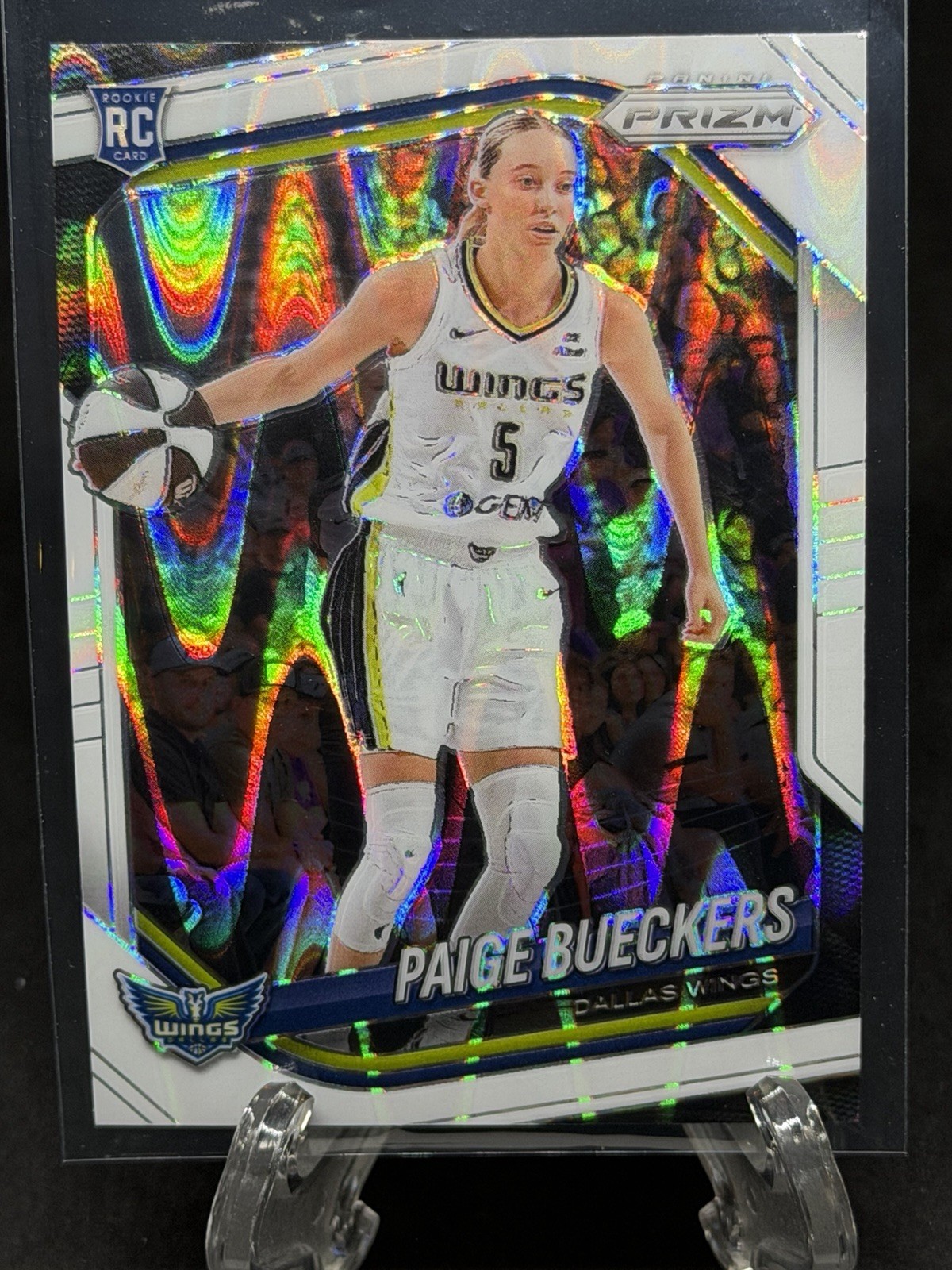2025 WNBA Prizm Paige Bueckers White Seismic #5 Dallas Wings RC Rookie 🔥🔥