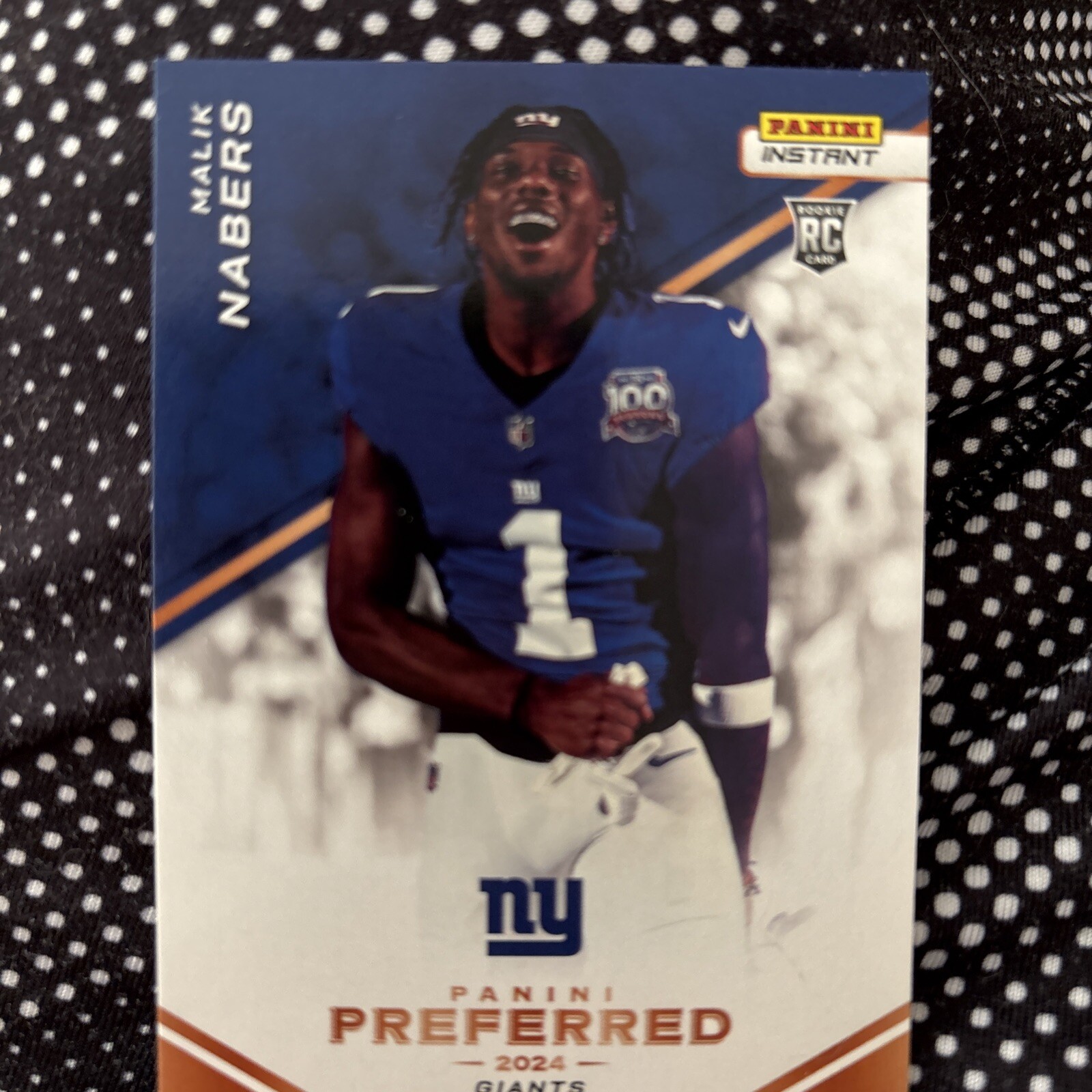 2024 Instant – NFL PREFERRED – MALIK NABERS RC Base ROOKIE #’d 1/335 Giants!