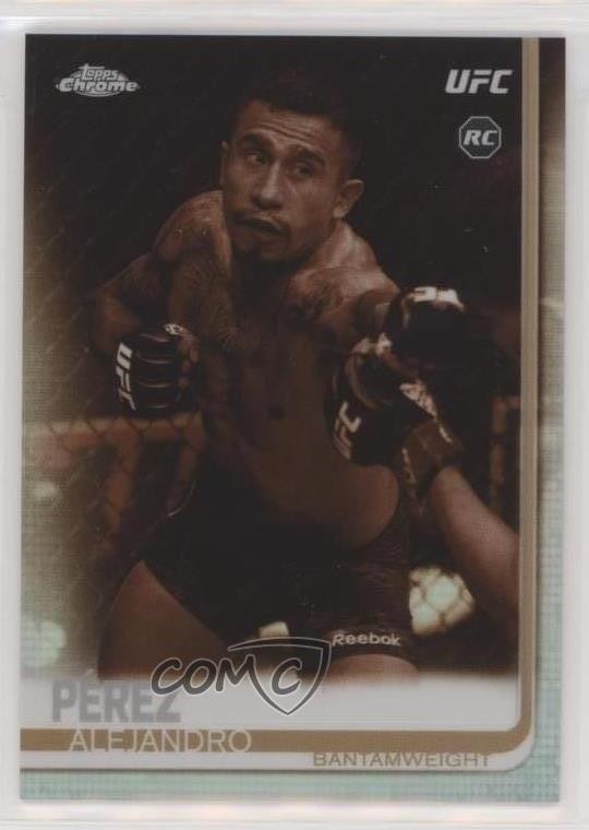 2019 Topps Chrome UFC Sepia Refractor Alejandro Perez #42 Rookie RC 1b8