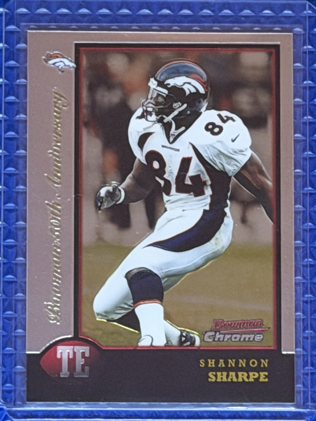 1998 Bowman Chrome Golden Anniversary Shannon Sharpe 14/50 Denver Broncos HOF