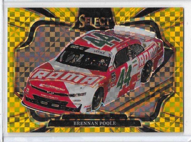 2026 PANINI SELECT RACING BRENNAN POOLE FOTL GOLD PLAID PIT ROAD 06/13