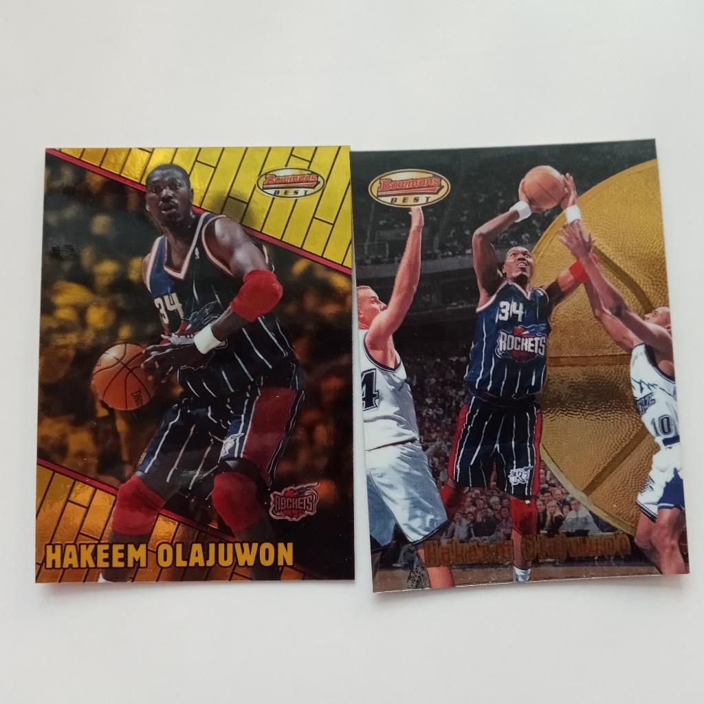 Hakeem Olajuwon 1997-98 Bowman’s Best #58 & 1999-00 Bowmans Best #40