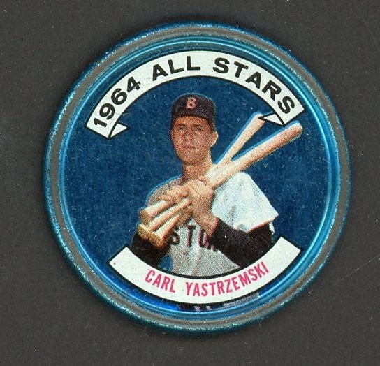 1964 Topps CARL YASTRZEMSKI Boston Red Sox All Star Coin #134 VG/EX (B)