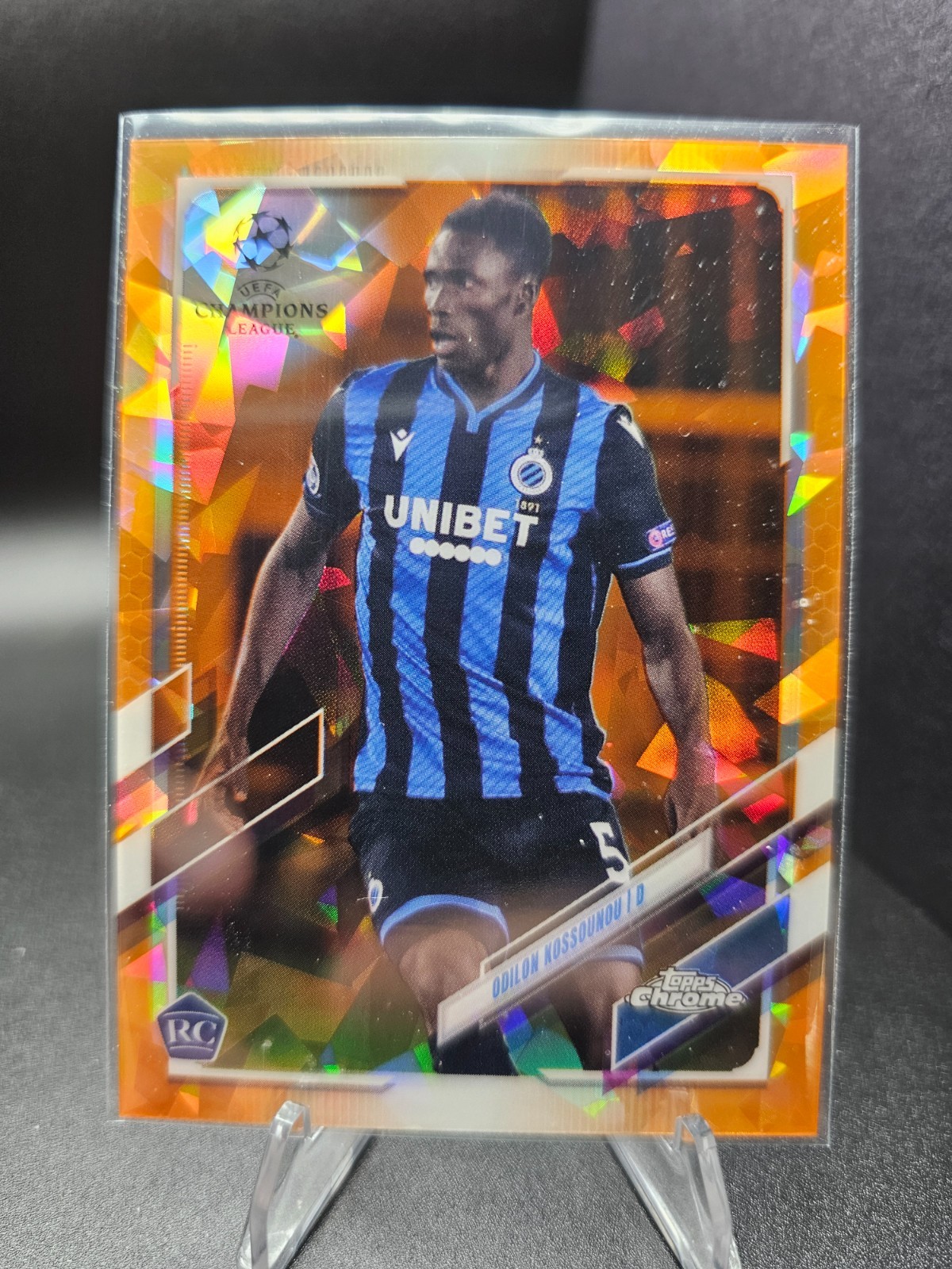 2020-21 Topps UCL Sapphire Odilon Kossounou RC Gold /50 #11