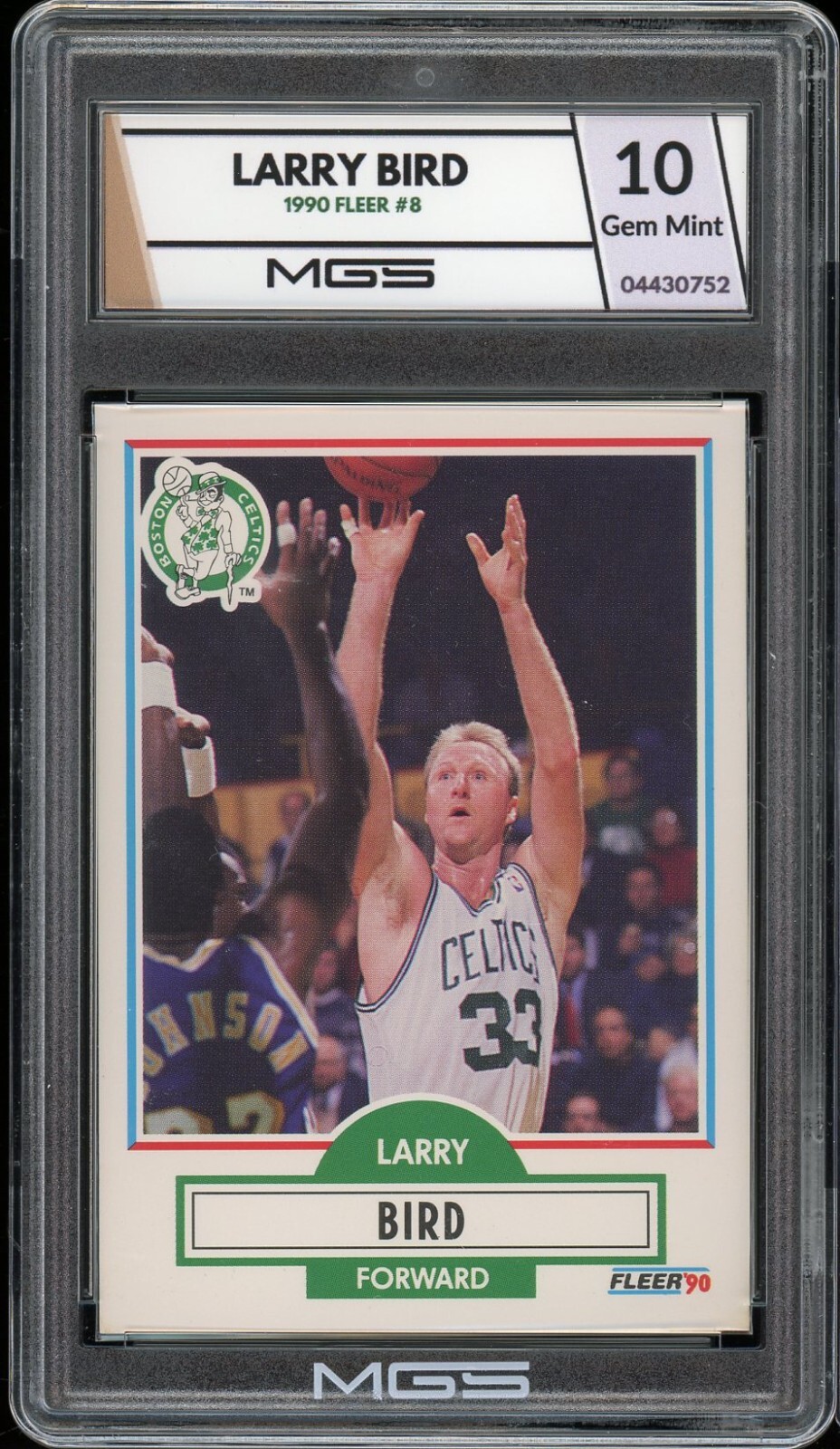 1990 Fleer #8 Larry Bird MGS GRADED 10 Gem Mint Boston Celtics Superstar HOF
