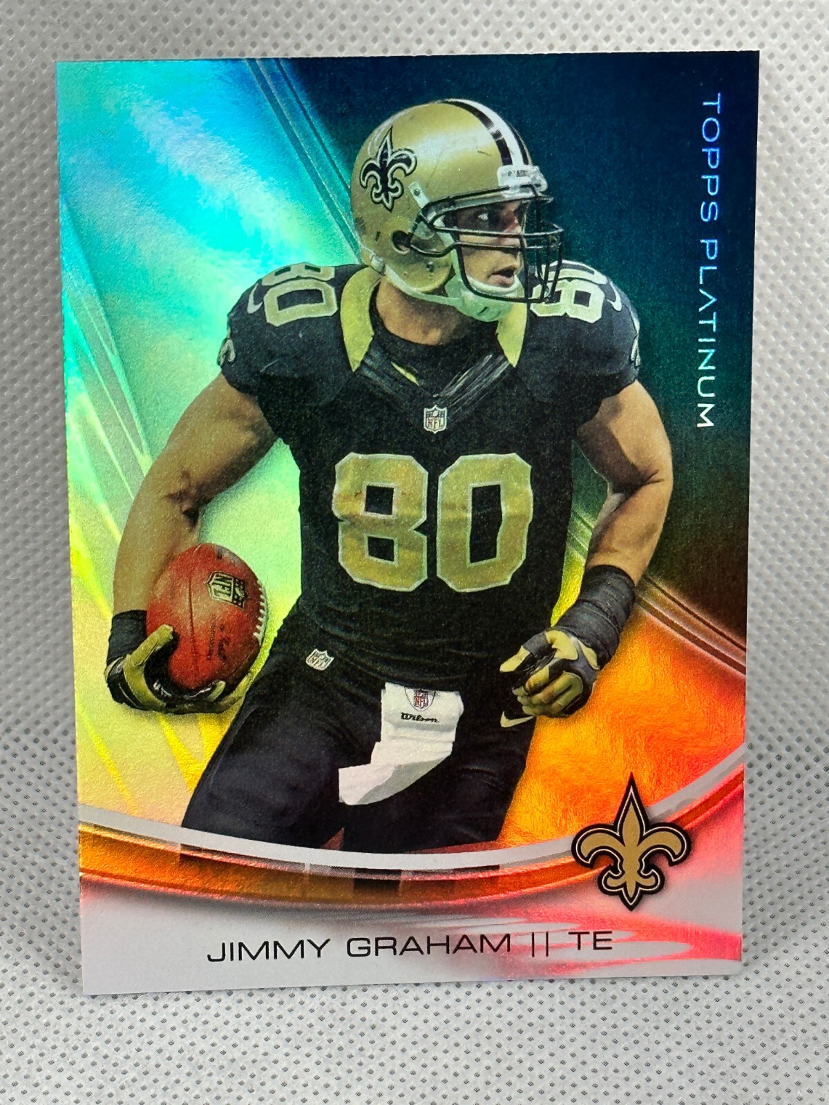2013 Topps Platinum 81 Jimmy Graham Rainbow Foil New Orleans Saints Card