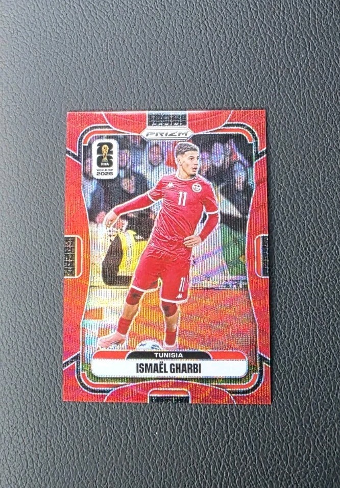 2026 Panini Prizm FIFA World Cup Ismael Gharbi Red Wave /39 Color Match Tunisia
