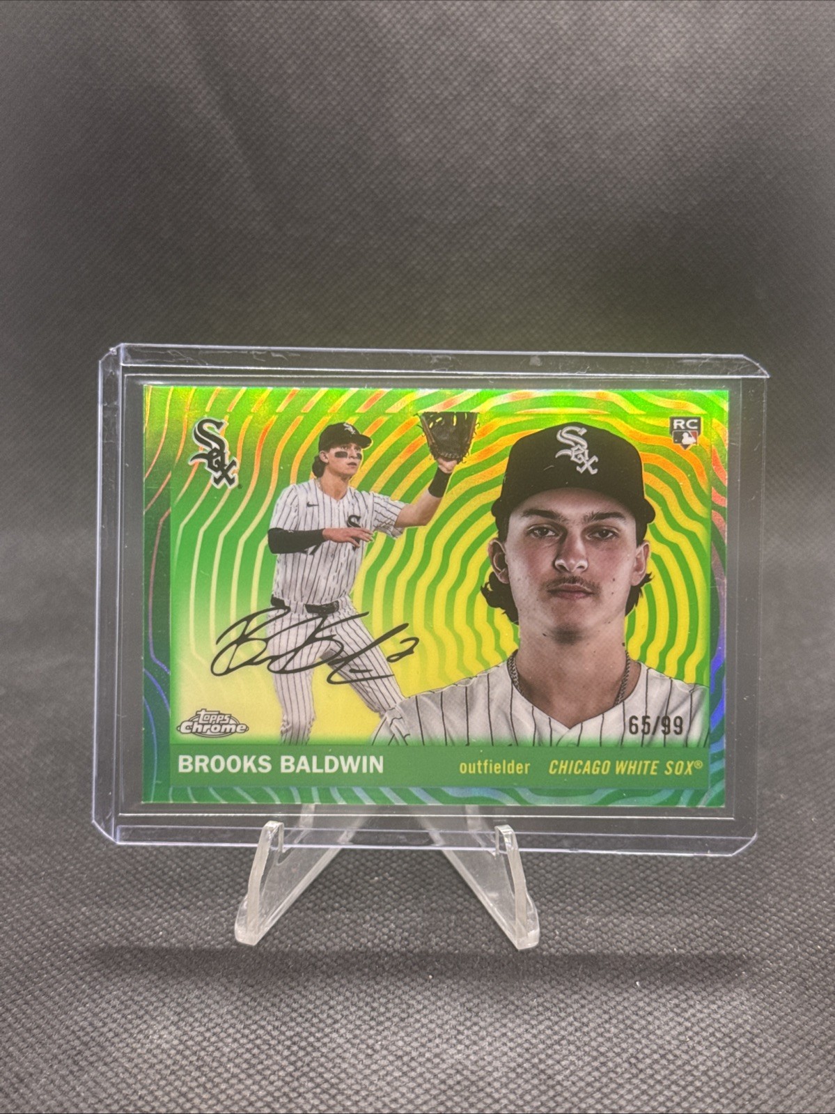 2025 Topps Chrome Platinum Brooks Baldwin RC Green Vibrations Refractor /99