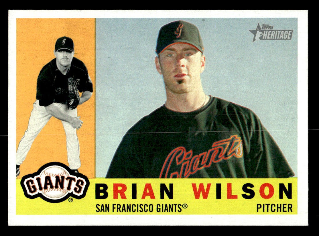2009 Topps Heritage #80 Brian Wilson Card San Francisco Giants