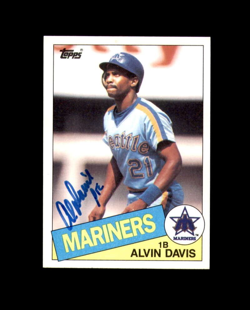 Alvin Davis Signed 1985 Topps Rookie Seattle Mariners Autograph