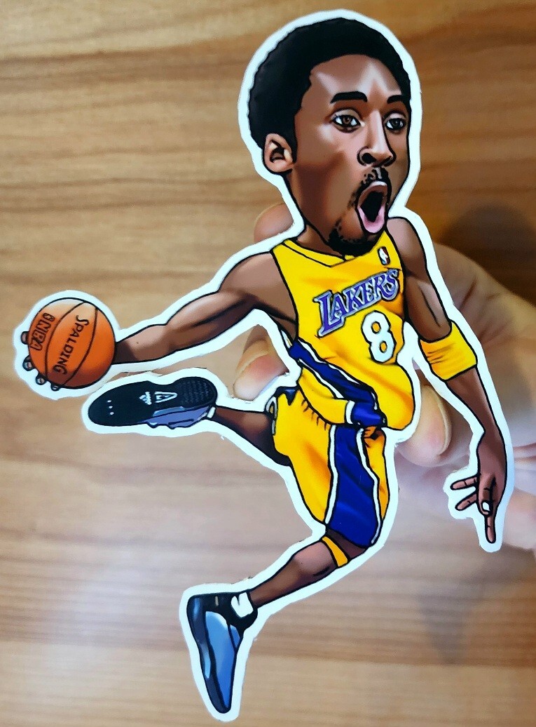 New Kobe Bryant Art Magnet Los Angeles Lakers refrigerator jersey rookie