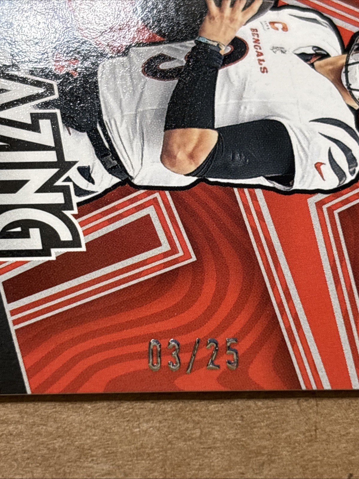 Joe Burrow 2025 Panini Revolution Star Gazing Storm Parallel Football Card #d/25
