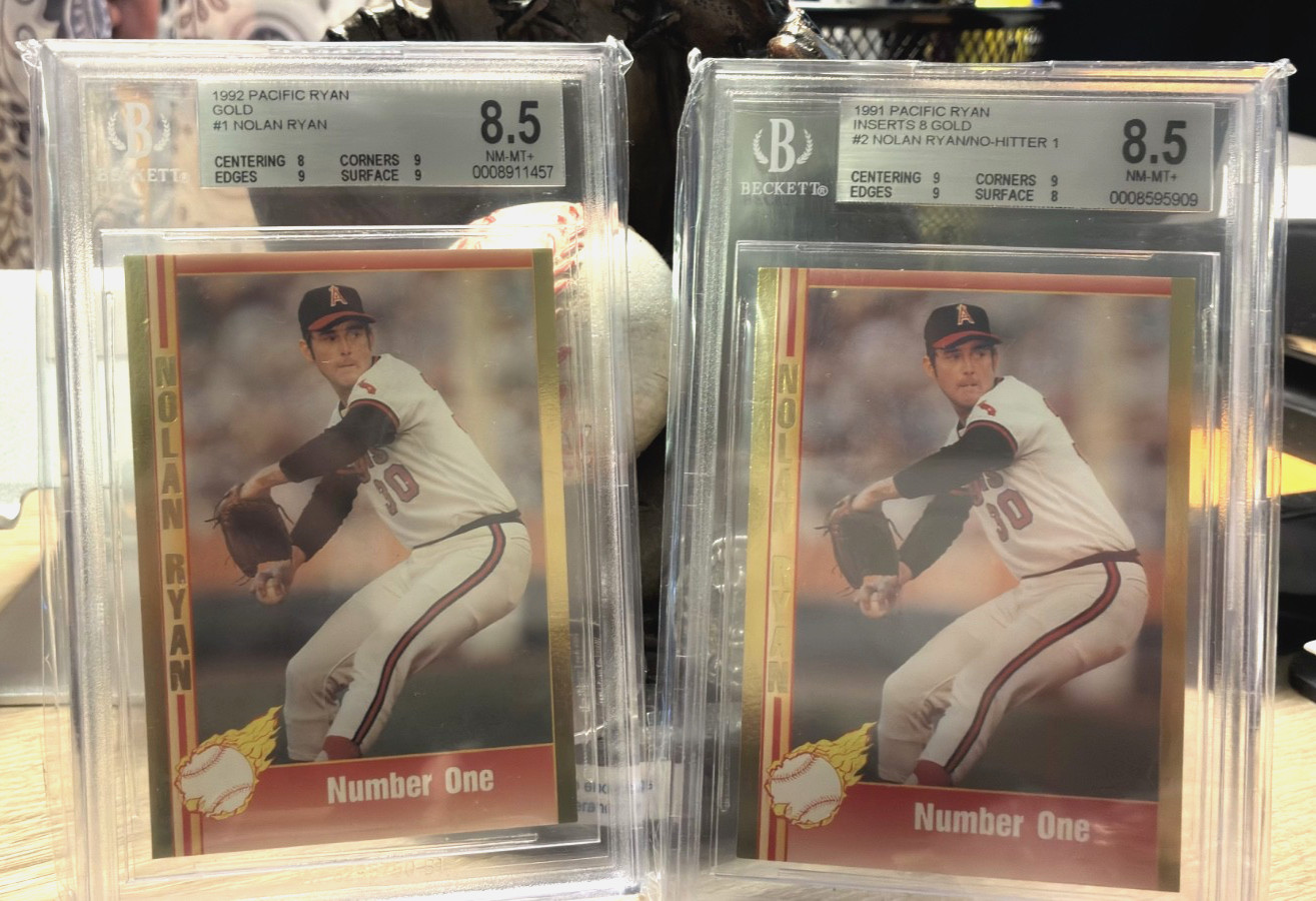 1991 Pacific Nolan Ryan card 1st No-hitter “Number One” Gold chase card BGS 8.5