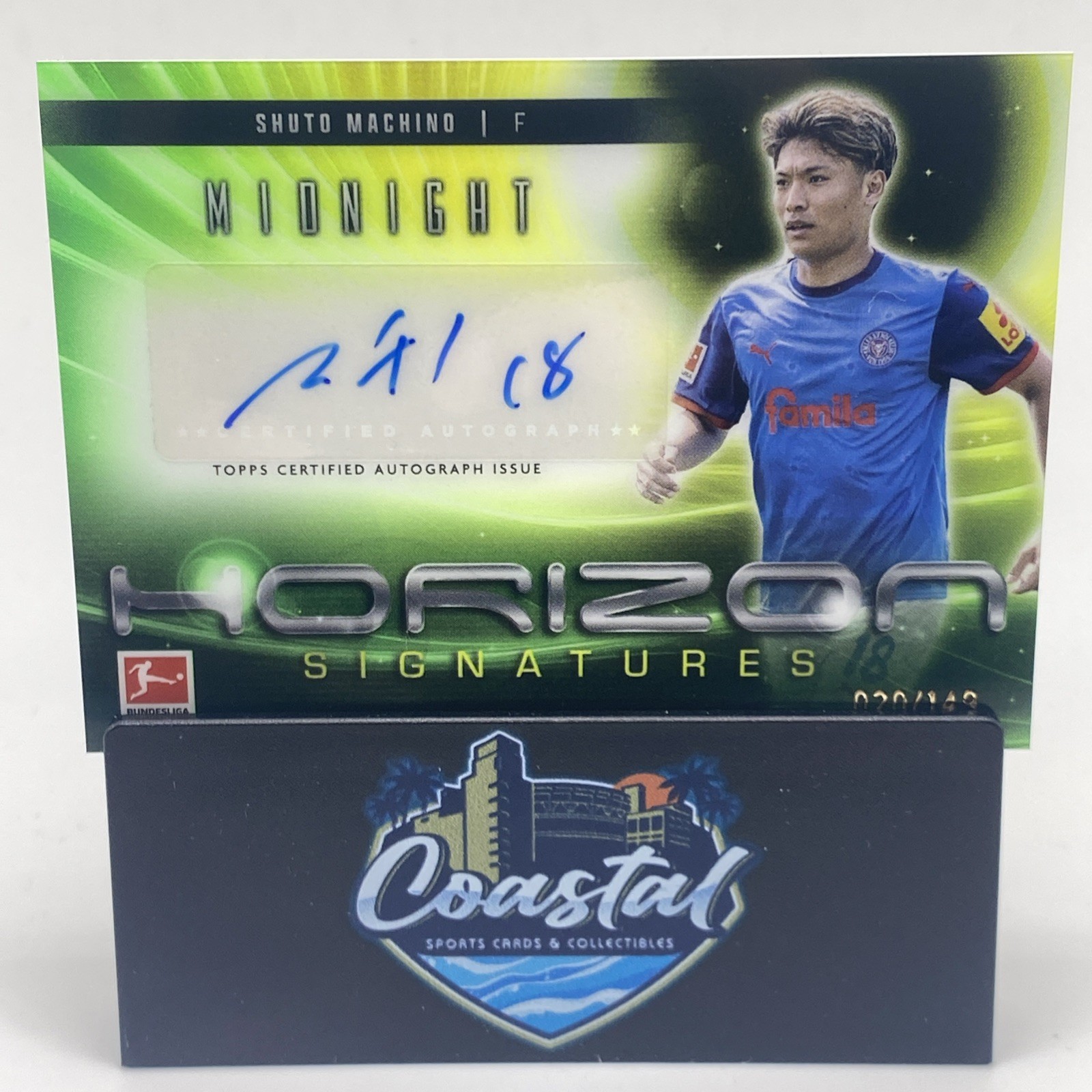 Shuto Machino 2024-25 Topps Midnight Bundesliga Horizon Signatures Auto#020/149