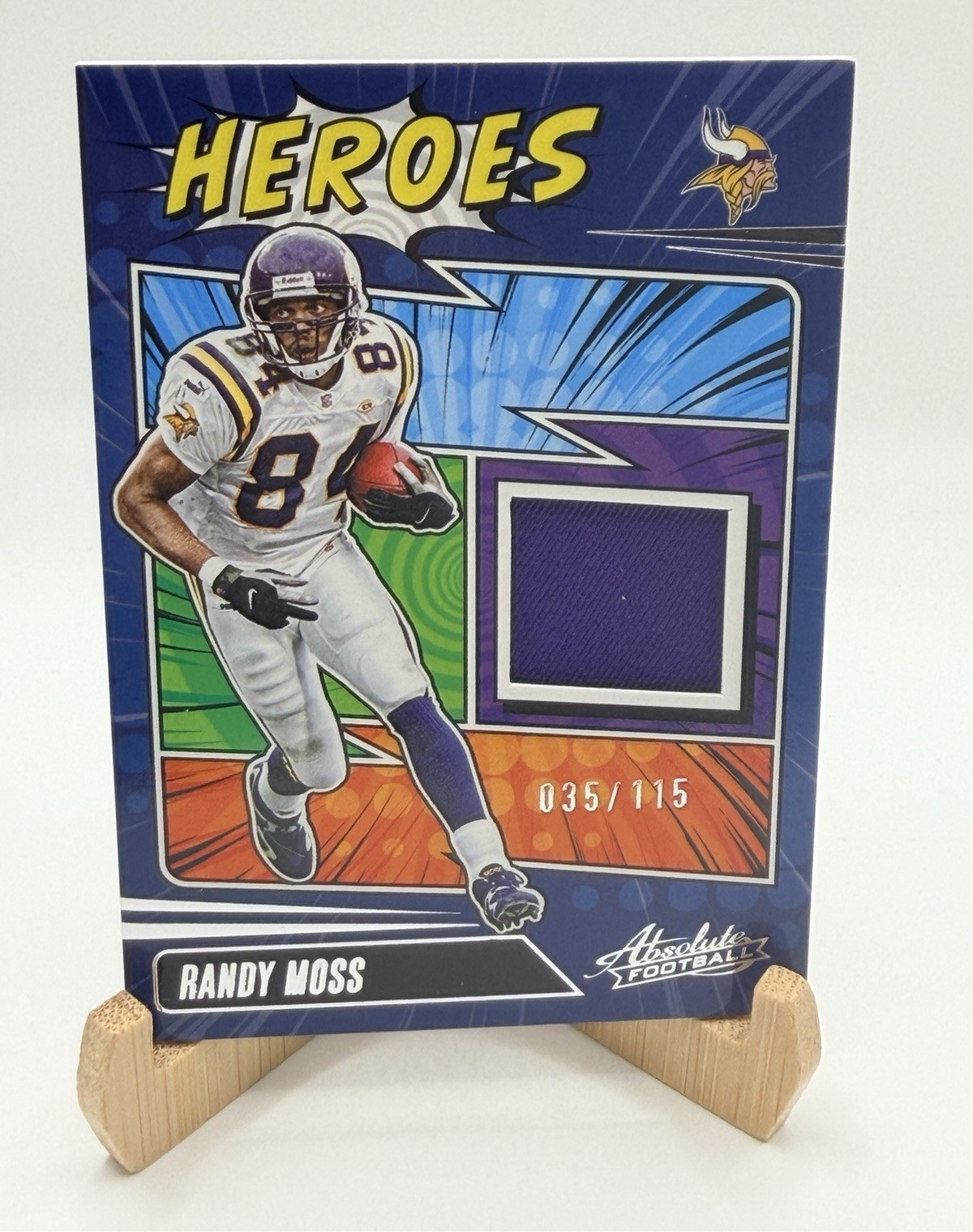 Panini 2025 Absolute Randy Moss AHM-RMS Absolute Heroes MEM /115