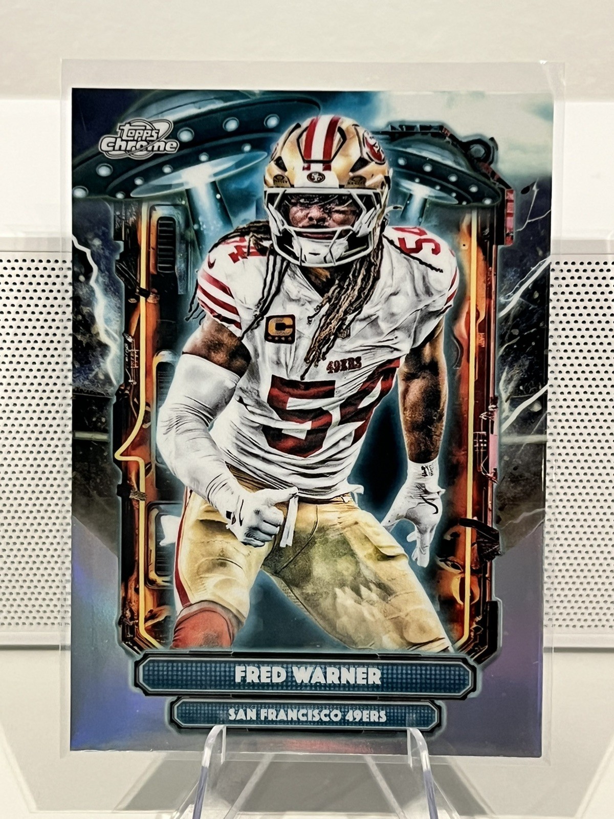 2025 Topps Cosmic Fred Warner Extraterrestrial Talent Refractor ET-21 49ers