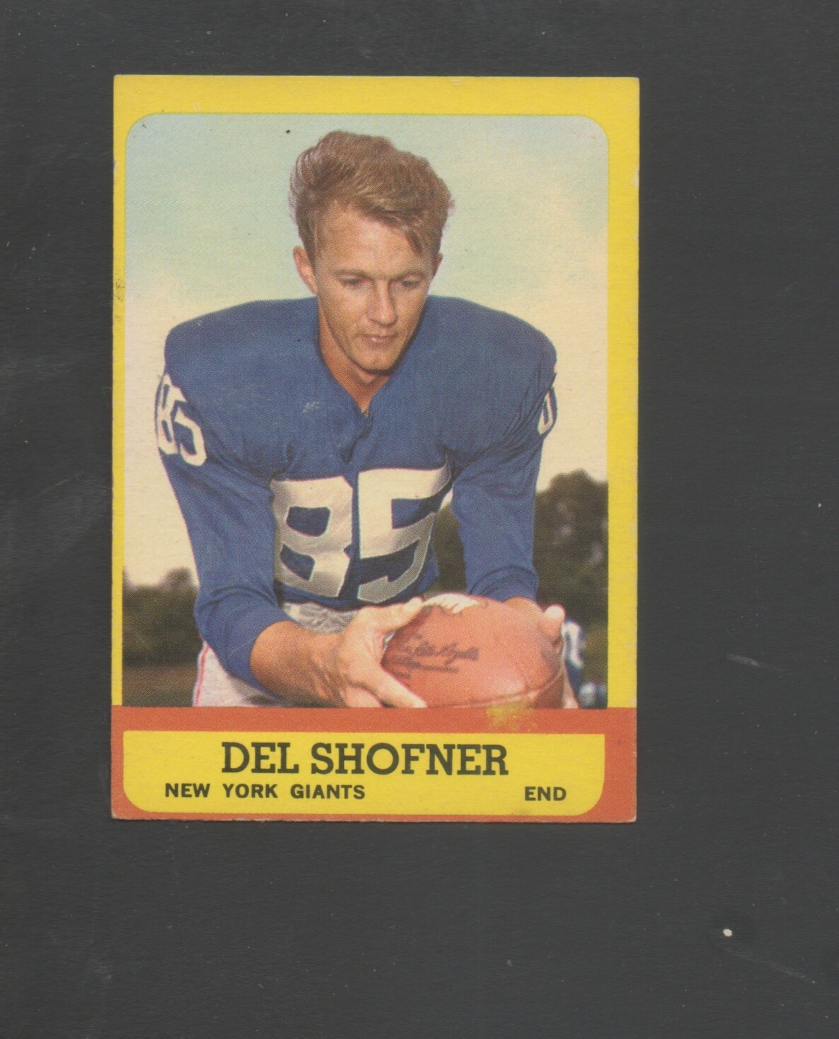 1963 Topps Football Card #50 Del Shofner-New York Giants Ex Mint Card