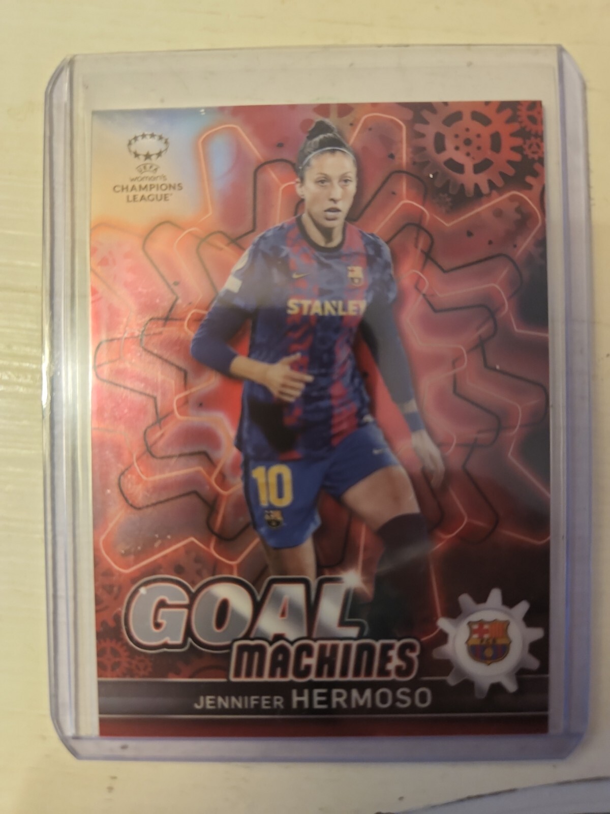 2021/22 Topps UEFA Women’s CL JENNIFER HERMOSO SSP red Goal Machines-3/5-Barca
