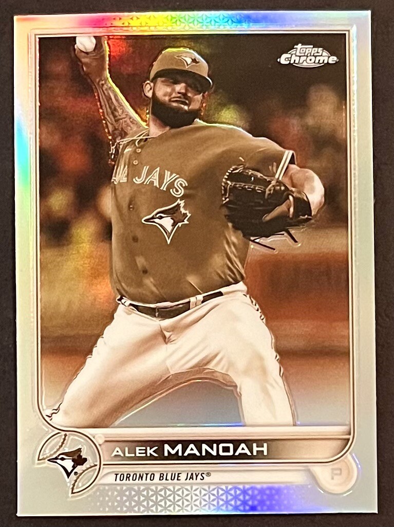 2022 TOPPS CHROME ALEK MANOAH #36 SEPIA REFRACTOR TORONTO BLUE JAYS