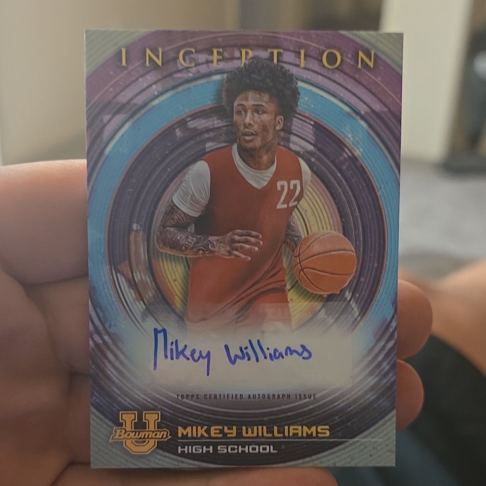 Topps 2022-23 Bowman Inception University Mikey Williams Autographs Auto BIA-MW