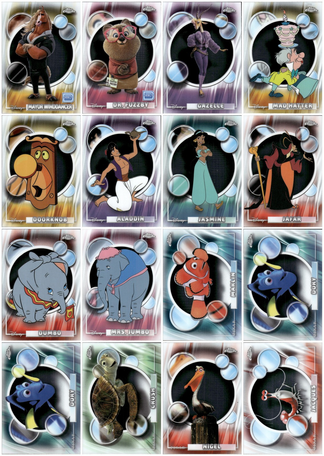 2026 Topps Chrome Disney Base You-Pick / Complete Your Set