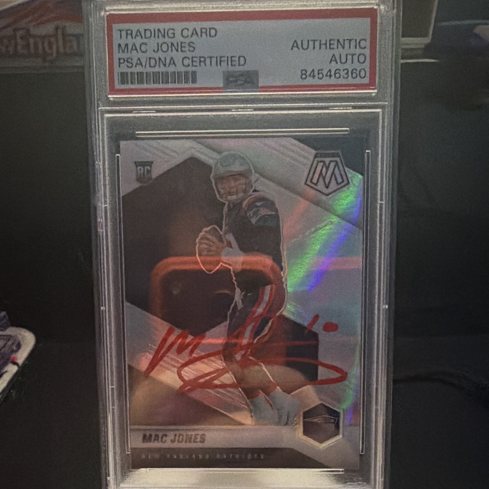 Panini 2021 Mosaic Mac Jones #306 Rookie Auto Prizm PSA/DNA Cert 84546360