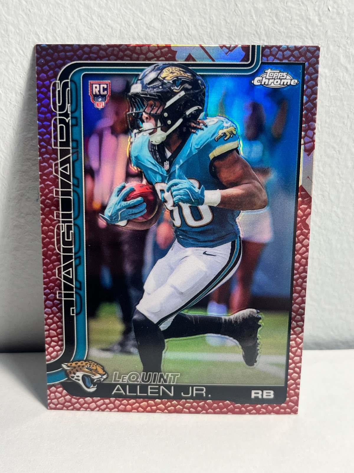 2025 Topps Chrome LeQuint Allen Jr. RC Football Pigskin Parallel SP Rookie