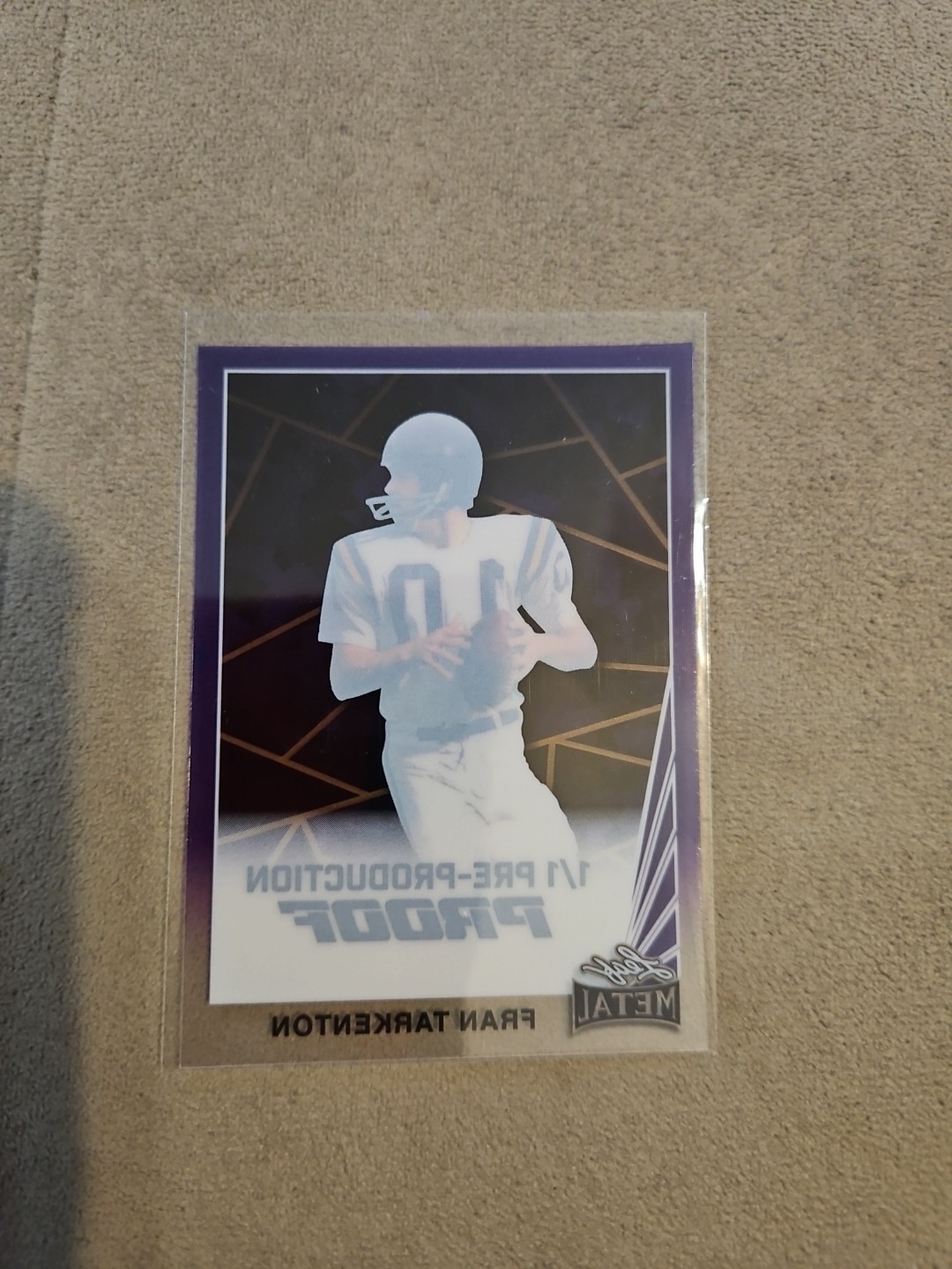 2024 Leaf Collective Fran Tarkenton 1/1 Pre-Production Proof PURPLE COLOR MATCH!